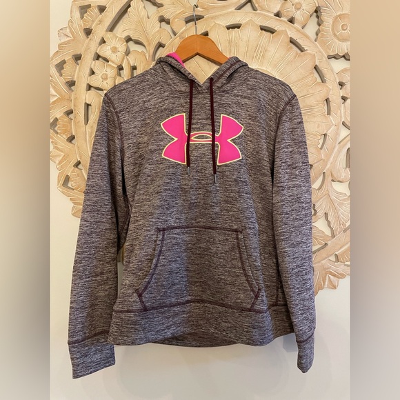 Under Armour Jackets & Blazers - Under Armour Gray & Pink  Hoodie